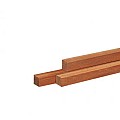 Paal hardhout fijnbezaagd 60x60mm 250cm