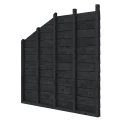 Douglas wandpakket t.b.v. enkelzijdige zijwand kapschuur Comfort, zwart geïmpregneerd