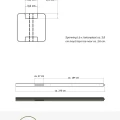 Lichtgewicht betonpaal met diamantkop ongecoat 8,5x8,5x280 cm, tussenpaal, grijs.