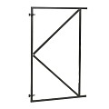 Verstelbaar stalen poortframe 100 x 155 cm, zwart gecoat.