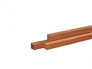 Paal hardhout fijnbezaagd 80x80mm 275cm