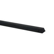 Betonpaal glad met diamantkop 10 x 10 x 280 cm, antraciet gecoat, tussenpaal.