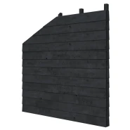 Douglas wandpakket t.b.v. dubbelzijdige zijwand kapschuur Comfort, zwart geïmpregneerd
