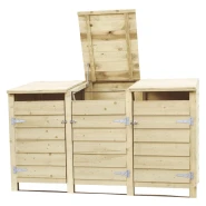 Containerkast tripel, 128,7 x 224,5 x 91 cm.