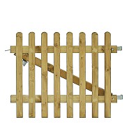 Excellent poort inclusief klinkset, 100 x 80 cm, groen geïmpregneerd.
