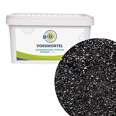 GSB Voegmortel fijn 15 kg - Diep zwart