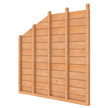 Douglas wandpakket t.b.v. enkelzijdige zijwand kapschuur Comfort, onbehandeld