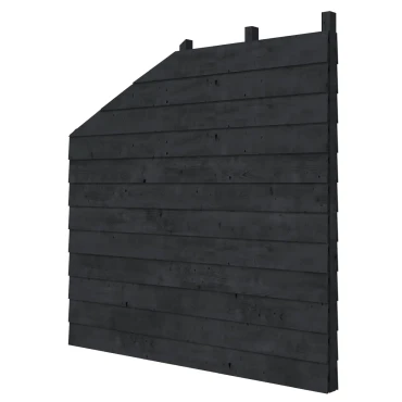 Douglas wandpakket t.b.v. dubbelzijdige zijwand kapschuur Comfort, zwart geïmpregneerd