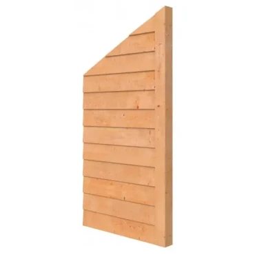 Douglas wandpakket t.b.v. dubbelzijdige 1 m zijwand kapschuur Comfort (incl staander), onbehandeld