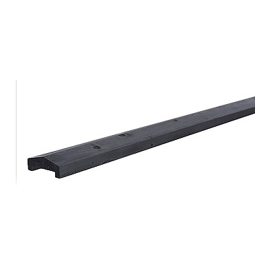 Grenen geschaafde afdekkap met sponning 3,5 x 8,5 x 180 cm, zwart gedompeld.