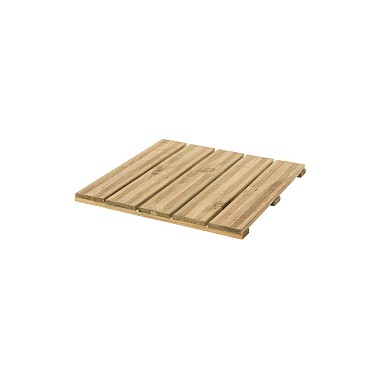 Reliëftegel 50 x 50 cm, latdikte 16 mm, groen geïmpregneerd.