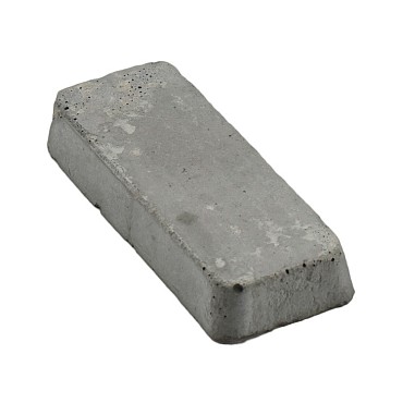 Opvulblokje betonpaal, wit/grijs.