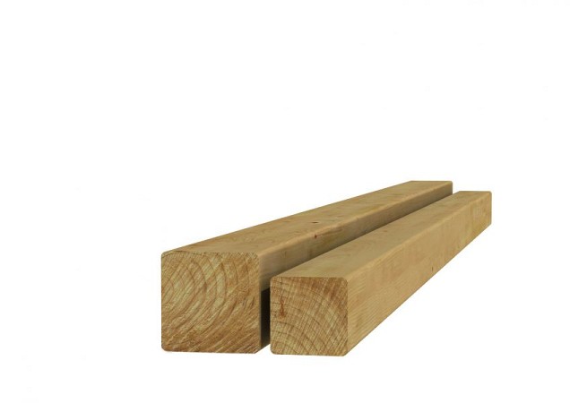 Steunpaal Grenen 68x68mm 240cm