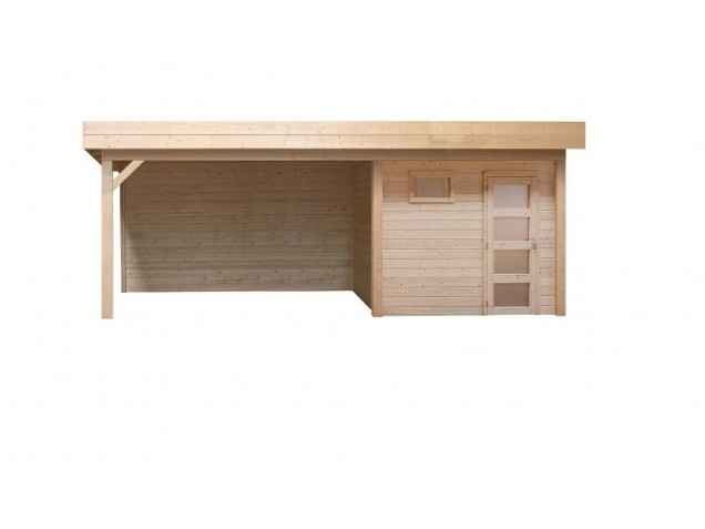 Douglas Topvision Raaf, 298x298 en luifel 300 cm, kleurloos geïmpregneerd