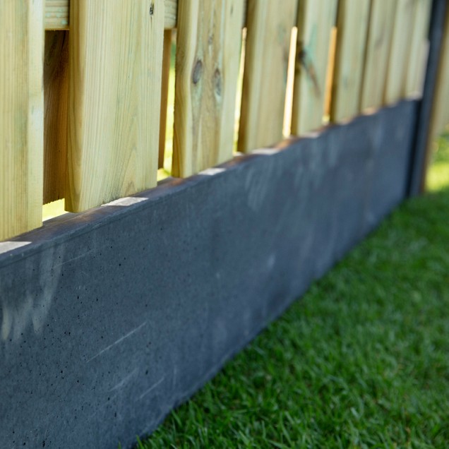 Betonplaat glad 24 x 3,5 x 180 cm, antraciet, ongecoat.