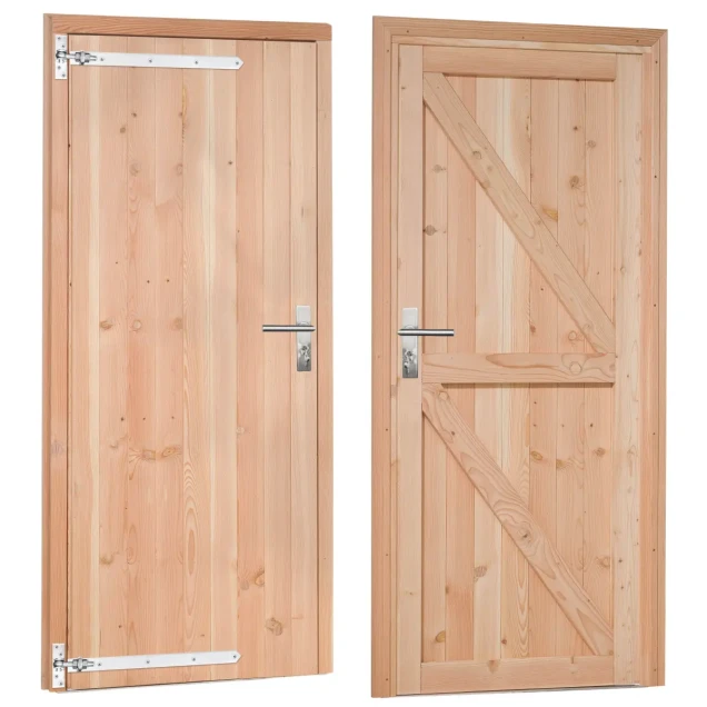 Douglas enkele dichte deur inclusief kozijn, linksdraaiend, 90 x 201 cm, kleurloos geïmpregneerd.