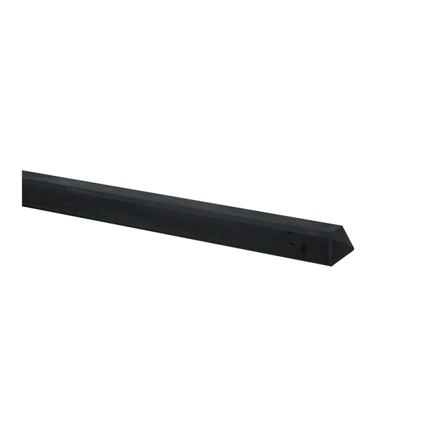 Betonpaal glad met diamantkop 10 x 10 x 280 cm, antraciet gecoat, hoekpaal.