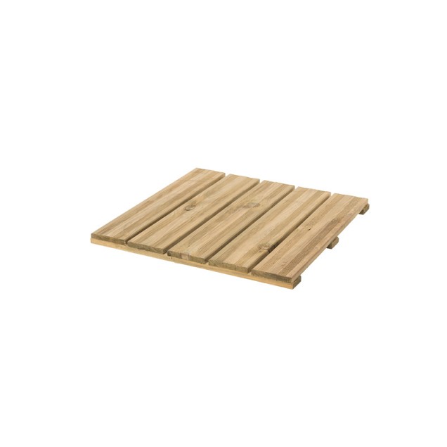 Reliëftegel 50 x 50 cm, latdikte 16 mm, groen geïmpregneerd.