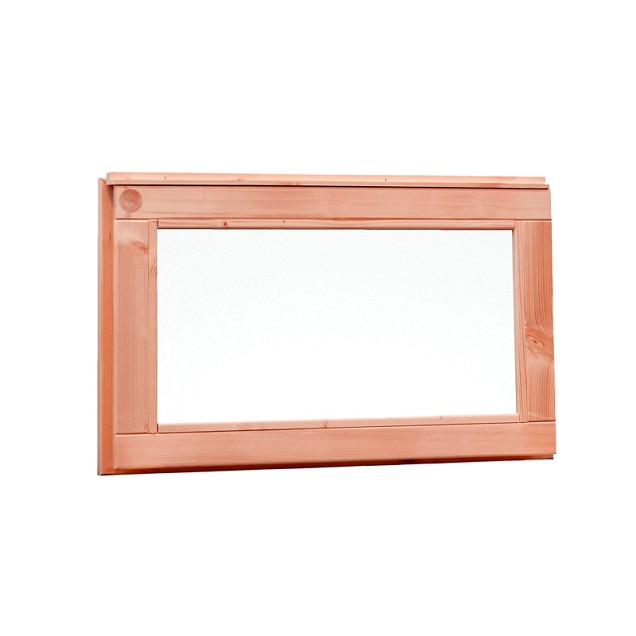 Douglas vast raam met melkglas, 72 x 40 cm, onbehandeld.