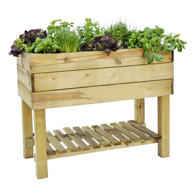 Minigarden robuust grenen 80 x 100 x 50 cm (HxBxD), groen geïmpregneerd.