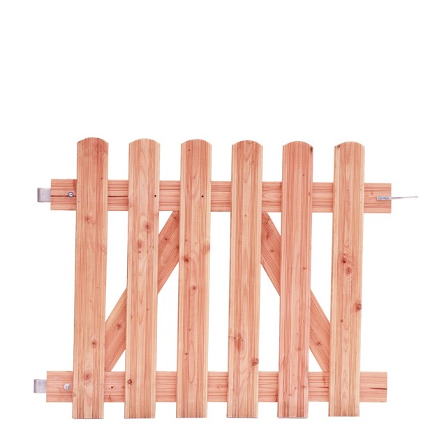Douglas reliëf rechthekpoort 100 x 80 cm inclusief klinkset, onbehandeld.