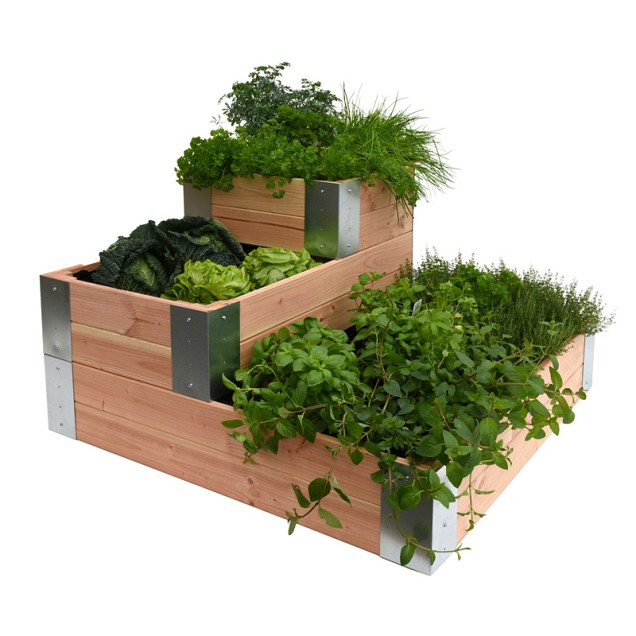 Douglas minigarden hoekmodel 100 x 100 x 60 cm, onbehandeld.