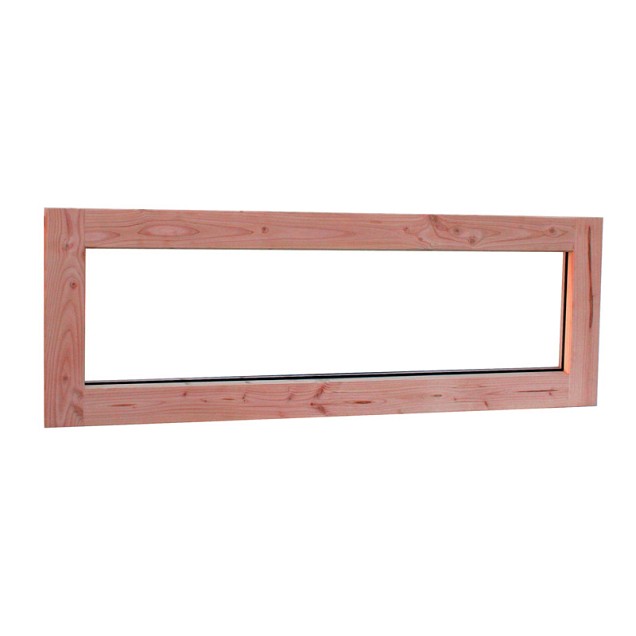 Douglas vast raam (zijlicht) Prestige met dubbelglas, 138,4 x 48,4 cm, onbehandeld.