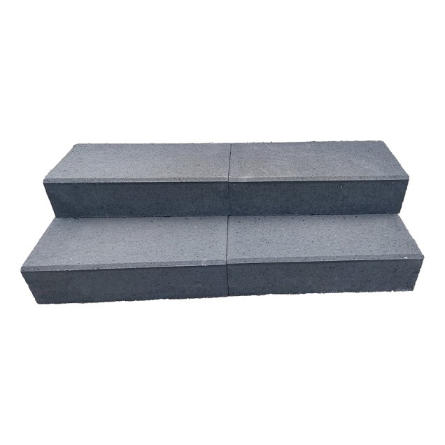 Traptrede 60x30x15 cm Indus black kleurecht facet