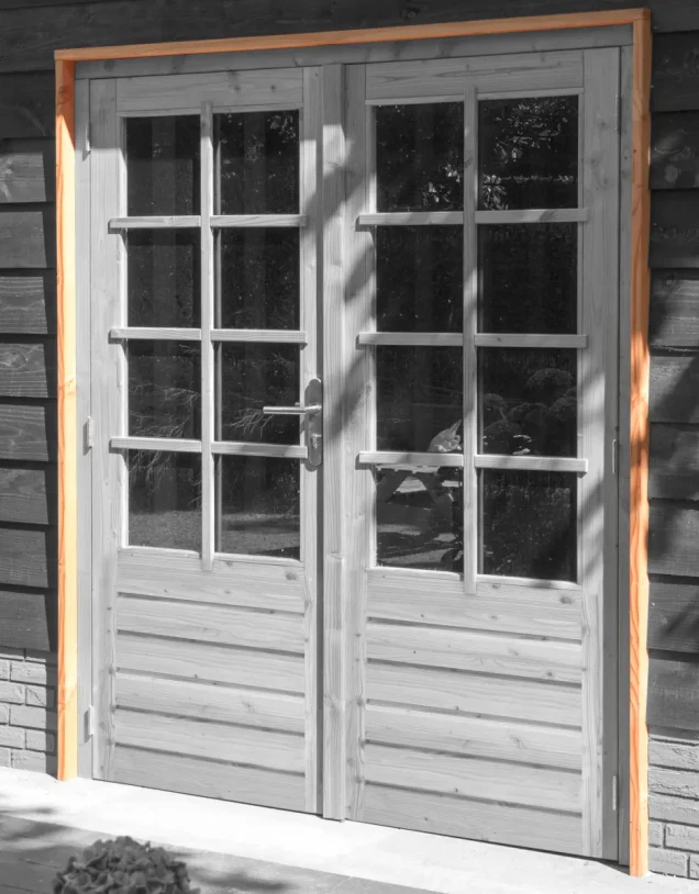 Douglas stelkozijn universeel t.b.v. enkele of dubbele deur, kleurloos geïmpregneerd.