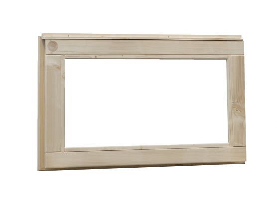Douglas vast raam met melkglas, 72 x 40 cm, groen geïmpregneerd.