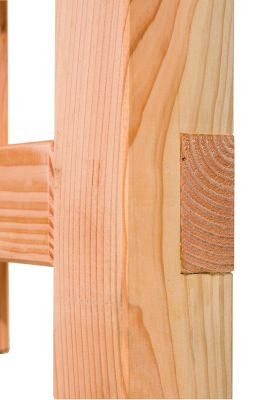 Buitenverblijf aan huis Premium Modulair, douglas, rechterdeel XXL/C, 293x392 cm, groen geïmpregneerd.