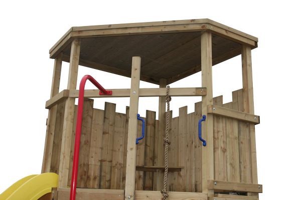 Banddeel vuren enkelzijdige wand B, t.b.v. dubbele deur, 228,5 x 224 cm, kleurloos geïmpregneerd.