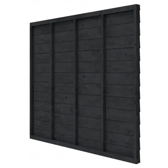 Douglas wandpakket t.b.v. enkelzijdige wand Comfort/DHZ 246.5x224 cm, zwart geïmpregneerd