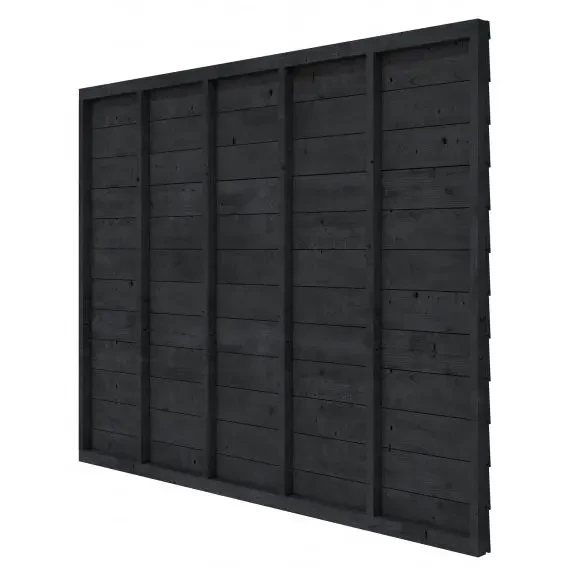 Douglas wandpakket t.b.v. enkelzijdige wand Comfort/DHZ 278.5x224 cm, zwart geïmpregneerd