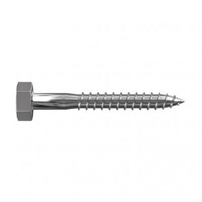 Houtdraadbout 6x40mm RVS